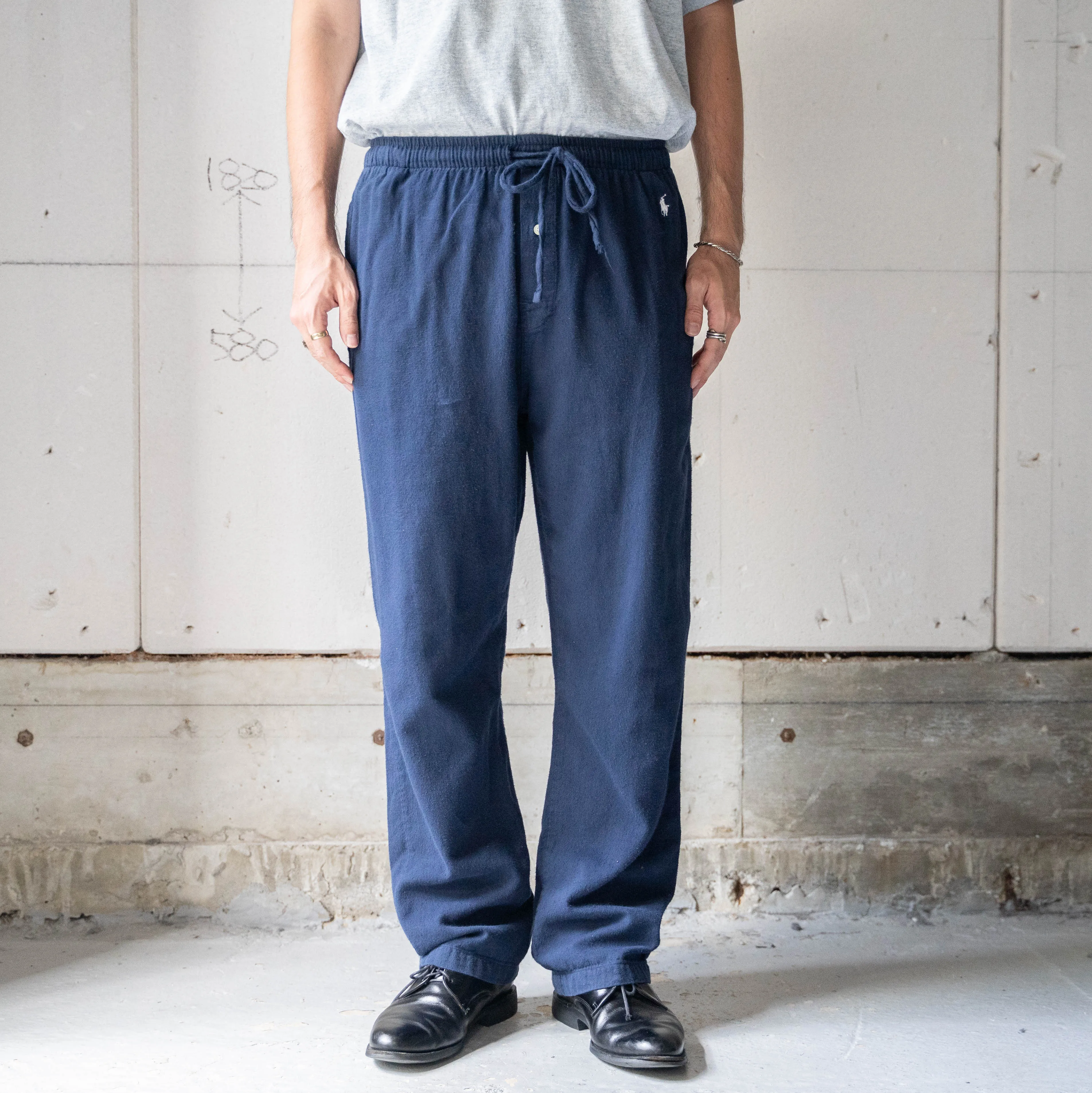 1990-00s 'POLO Ralph Lauren' navy color  pajama pants