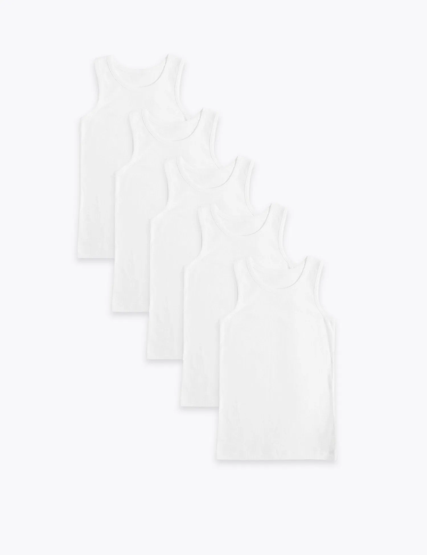 5 Pack Pure Cotton Vests