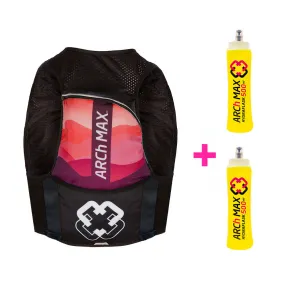 ARCh MAX Hydration Vest 8L Unisex Red   2 Hydraflask 500ml