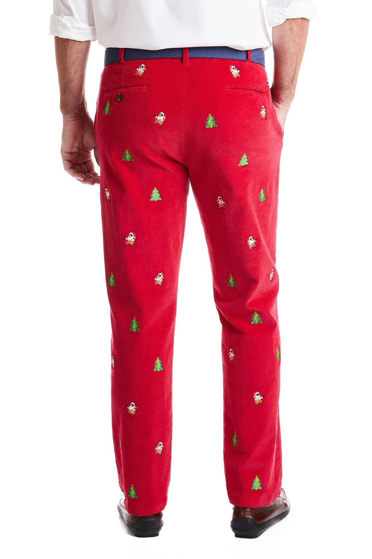 Beachcomber Corduroy Pant Crimson with Rockin' Around the Christmas Tree