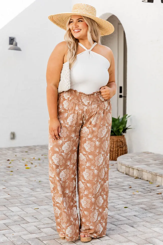 Beautiful Soul Brown Floral Print Pant FINAL SALE