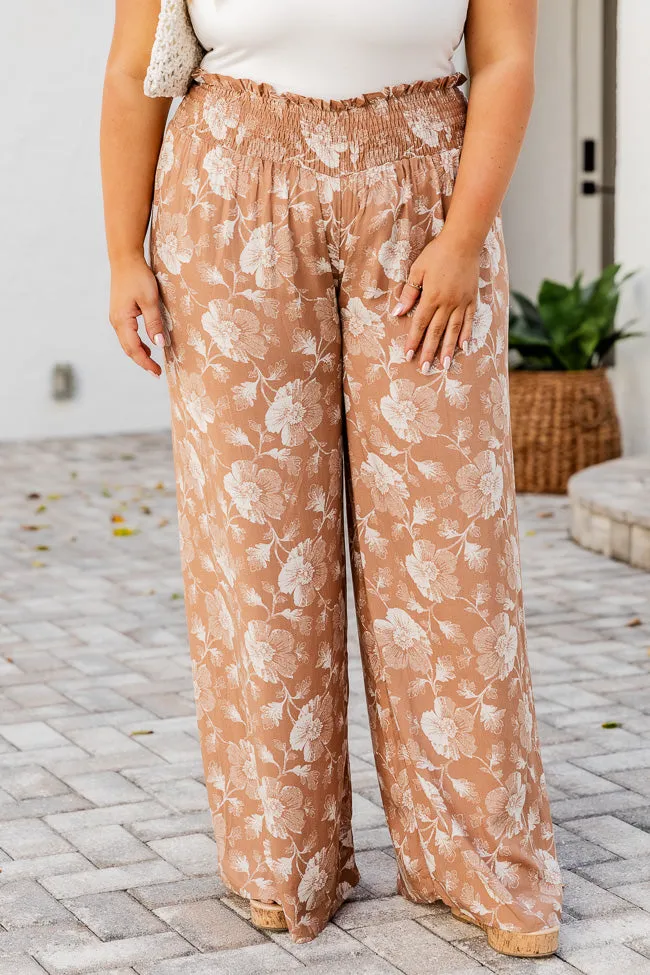 Beautiful Soul Brown Floral Print Pant FINAL SALE