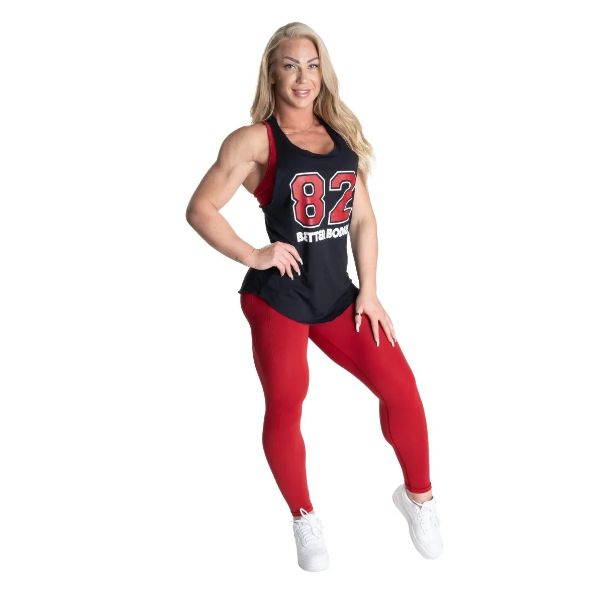 Better Bodies 82 Bowery Tank - Black/Red