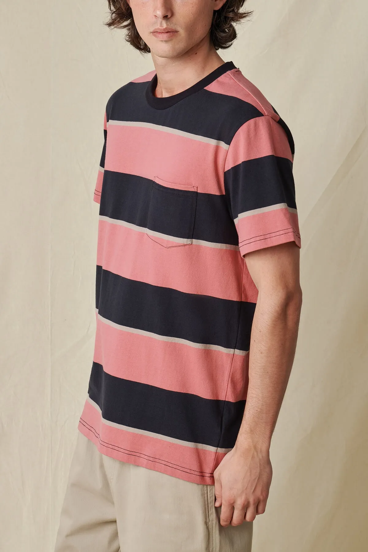 Bootleg Dreams Stripe Tee - Smoke