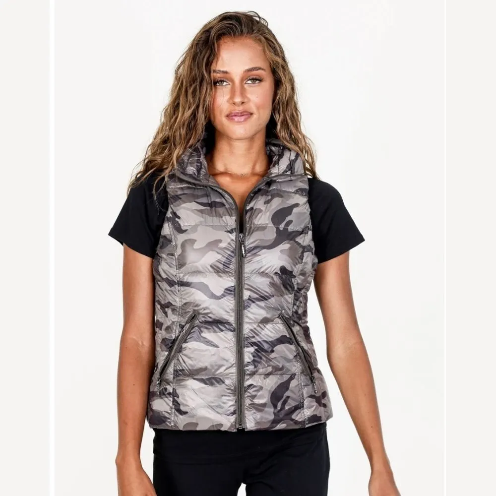 Camo Short Down Vest