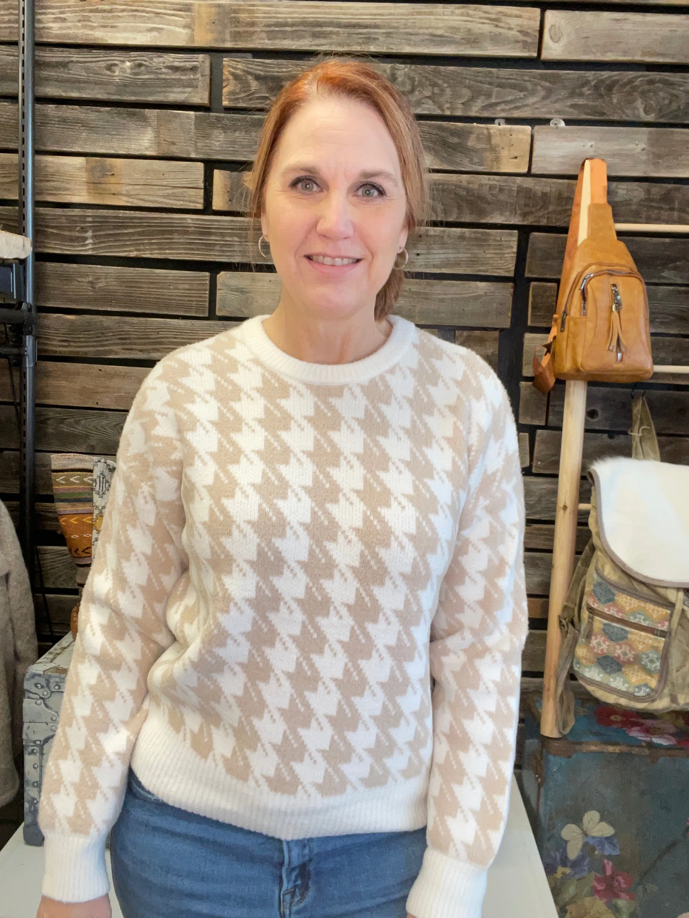 Cedar Houndstooth Sweater