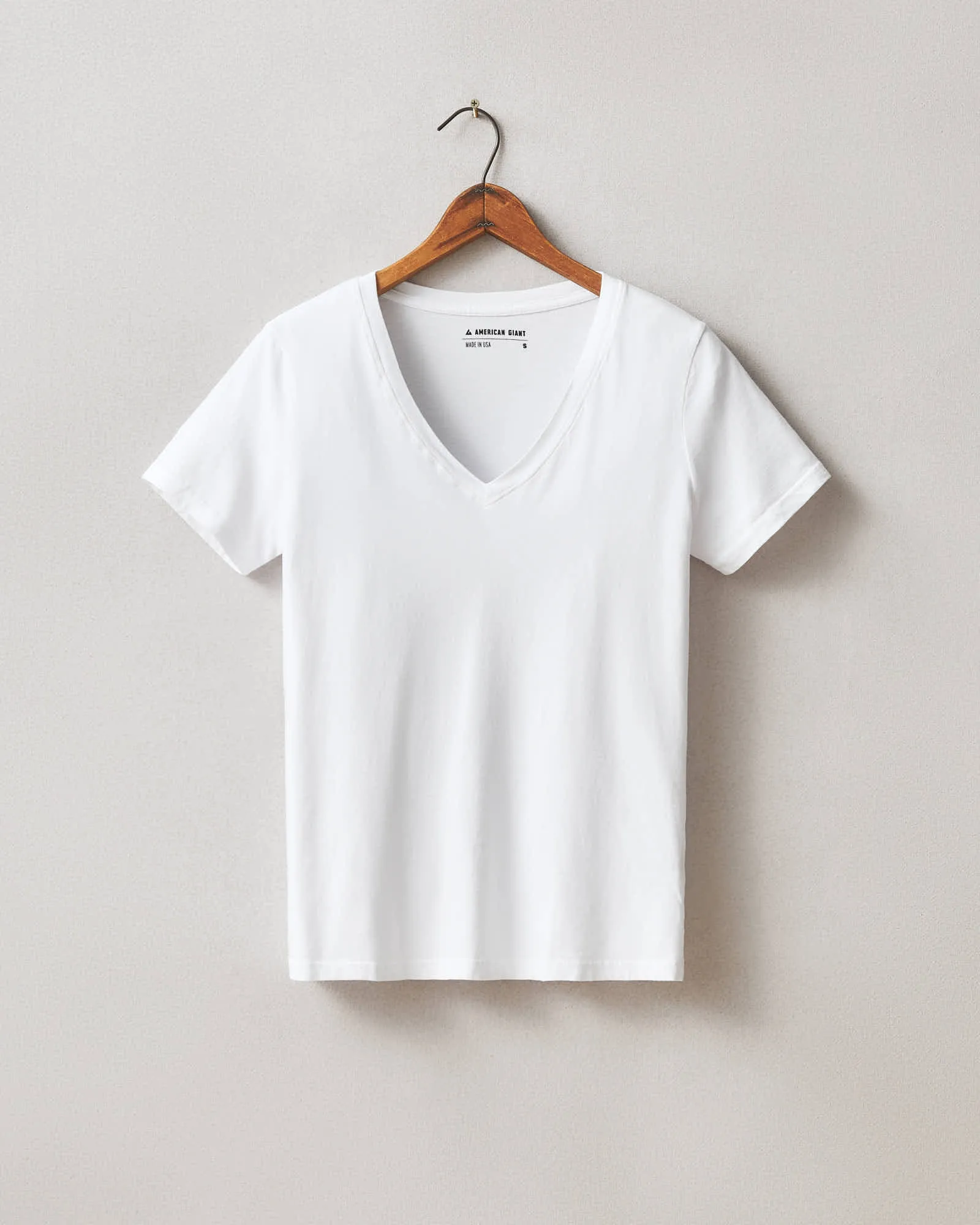 Classic Cotton V-Neck Tee - White