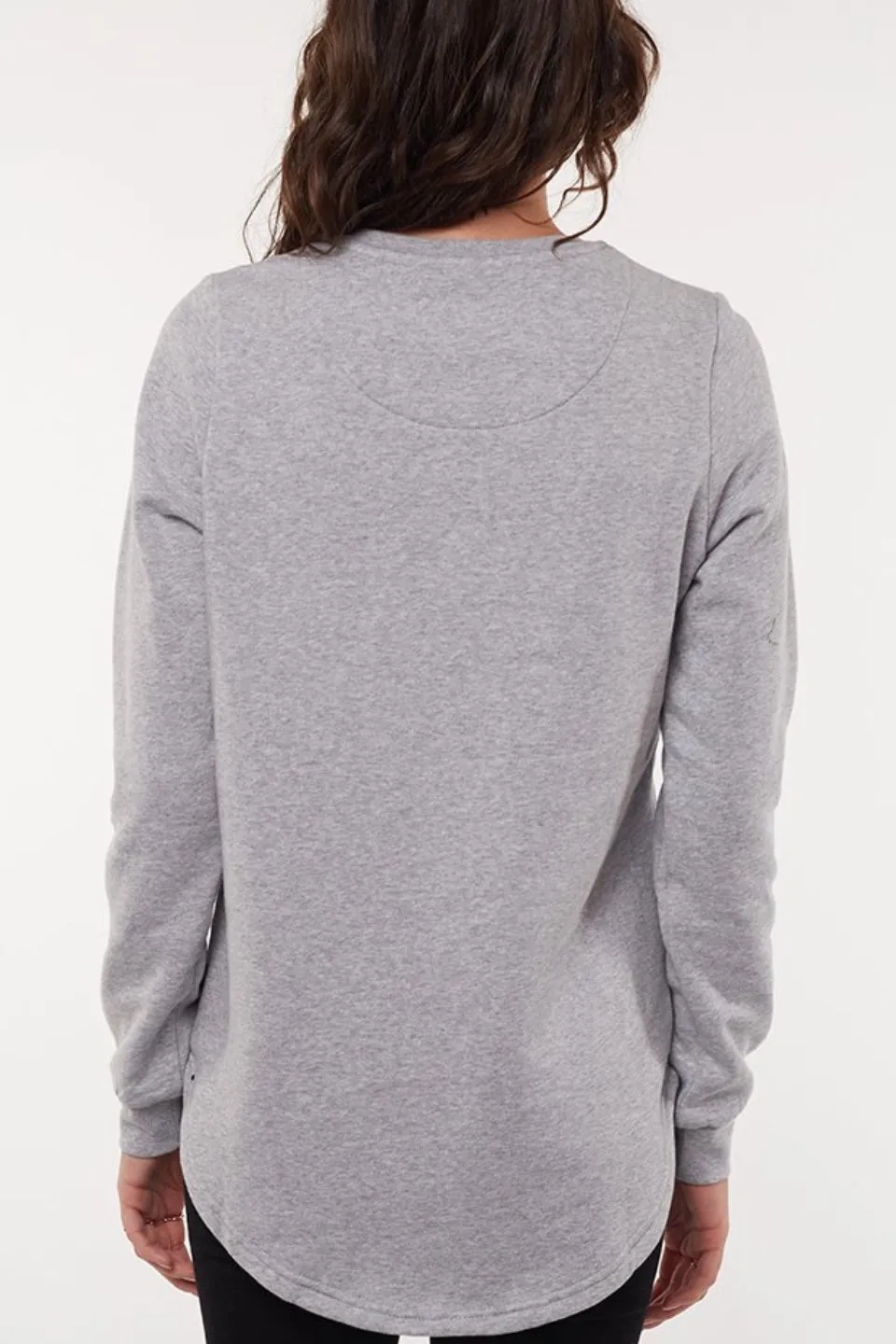 Classic Grey Marle Crew Fleece