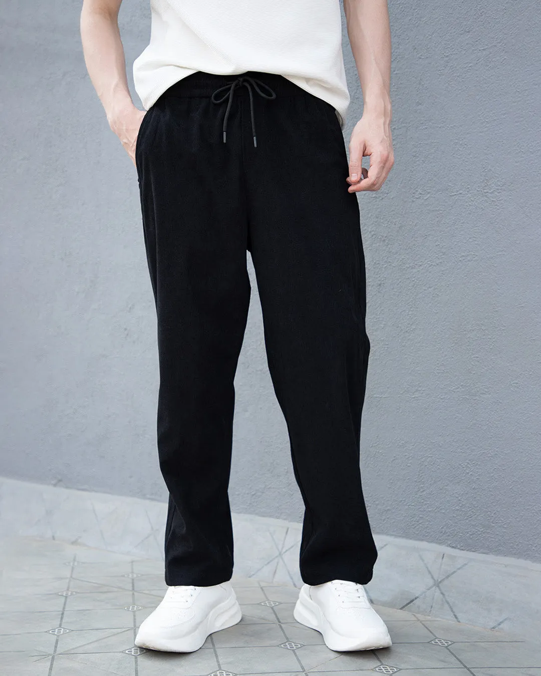 Coal Black Corduroy Pant