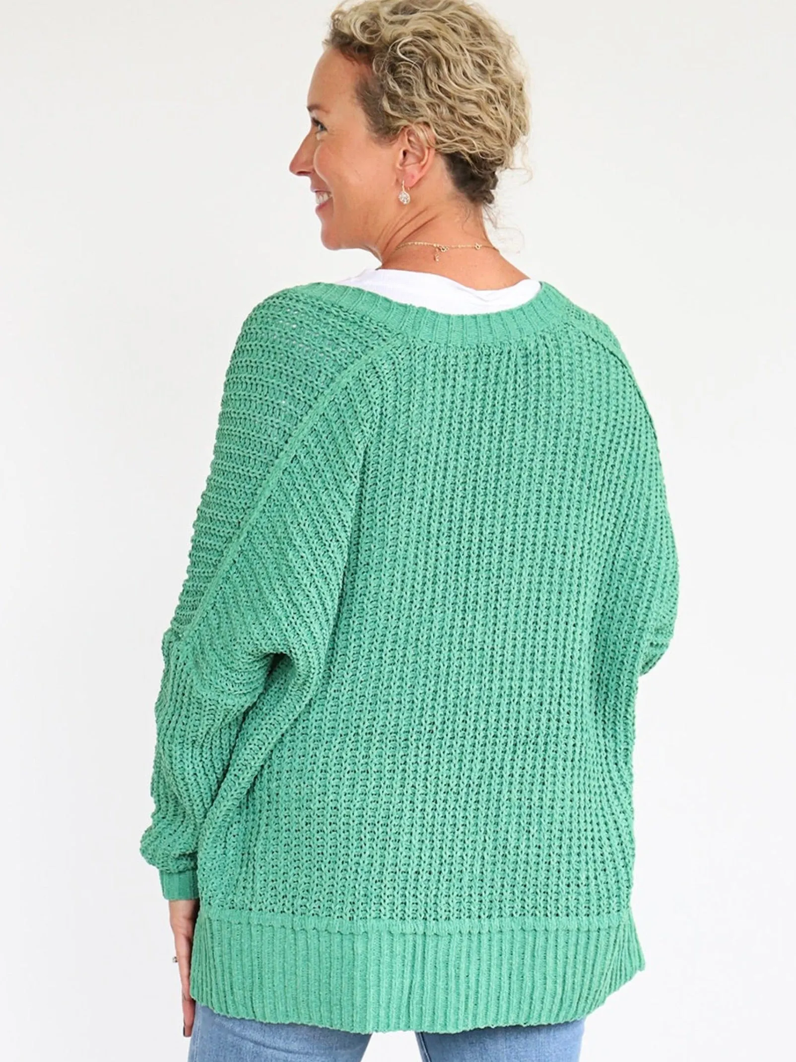 Cozy Days Cardigan - Kelly Green