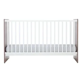 CuddleCo Enzo Cot Bed - Truffle Oak/White