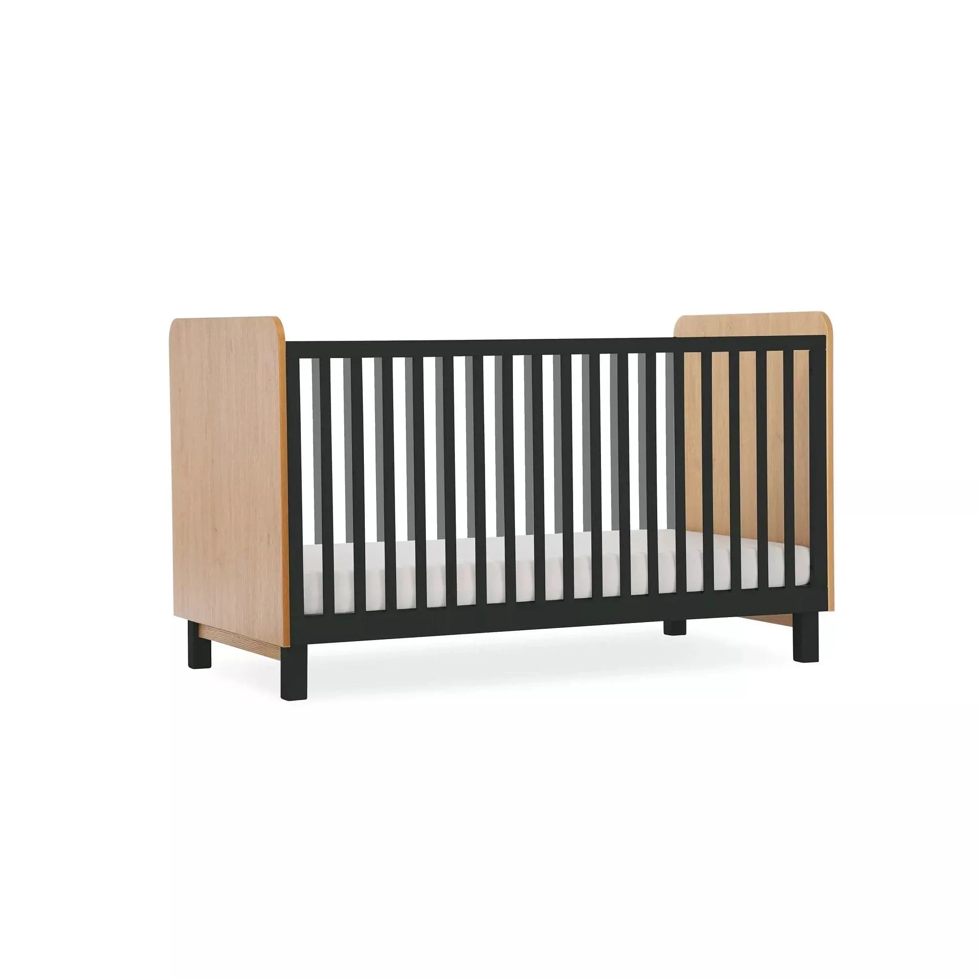 Cuddleco Rafi Cot Bed - Oak/Black