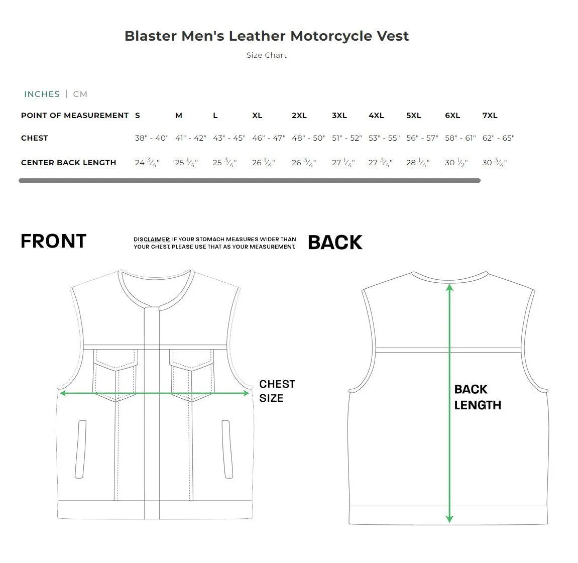 First Mfg Mens Blaster Leather Vest with Collar