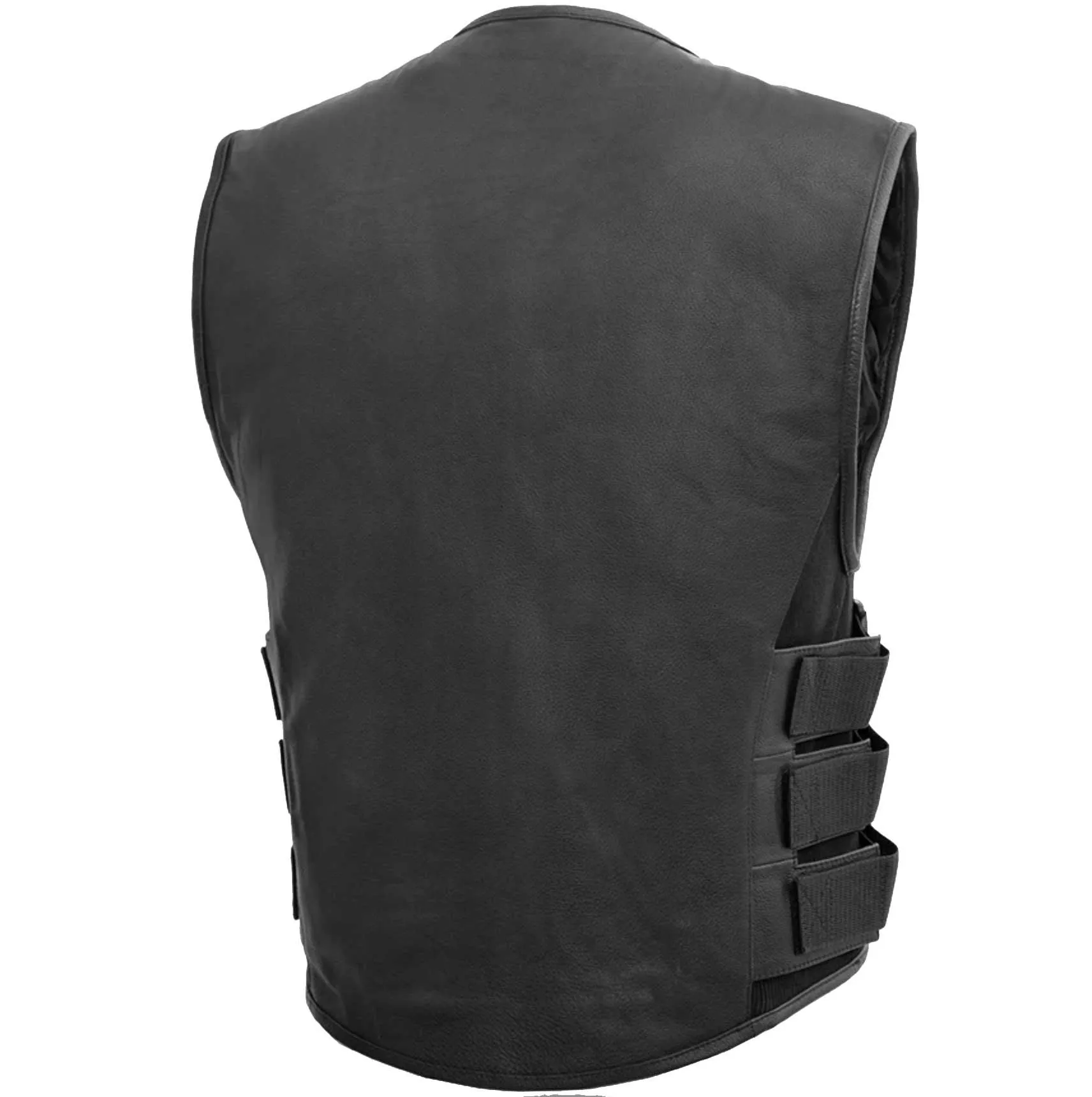 First Mfg Mens Commando SWAT Team Style Leather Motorcycle Vest