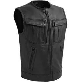 First Mfg Mens Unbeatable Concealment Leather Vest