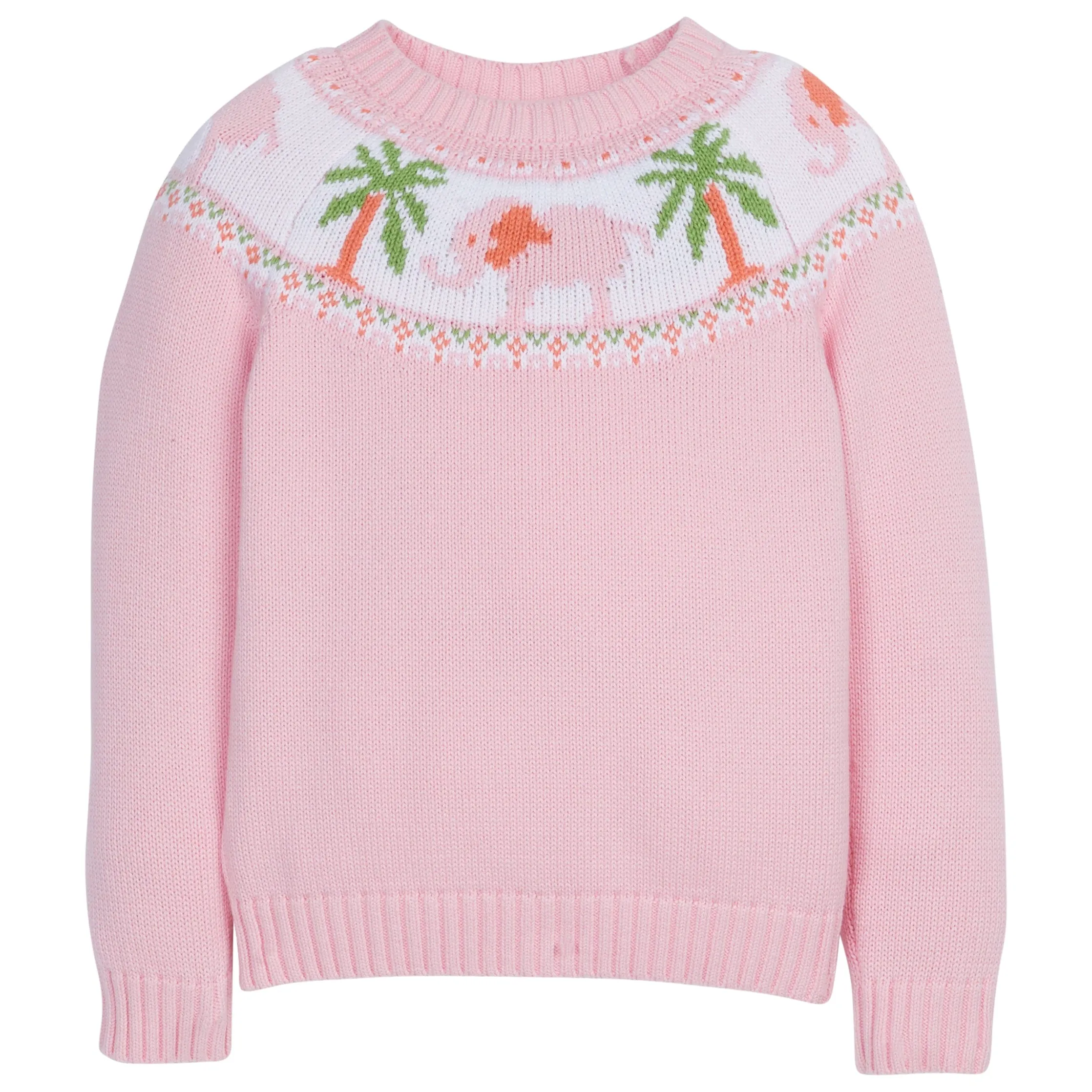 Girl Elephant Fair Isle Sweater