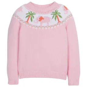 Girl Elephant Fair Isle Sweater