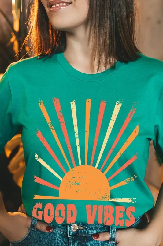 Good Vibes Sunshine Summer Graphic T Shirts