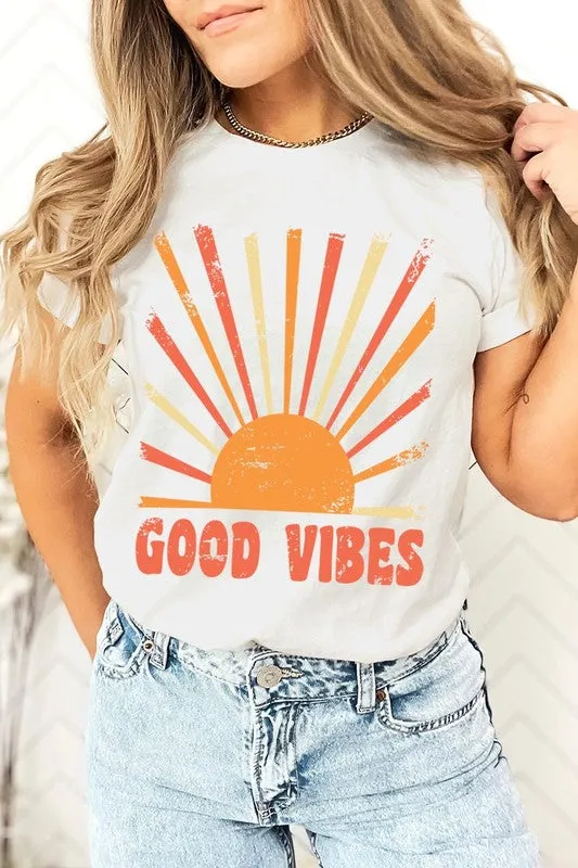 Good Vibes Sunshine Summer Graphic T Shirts