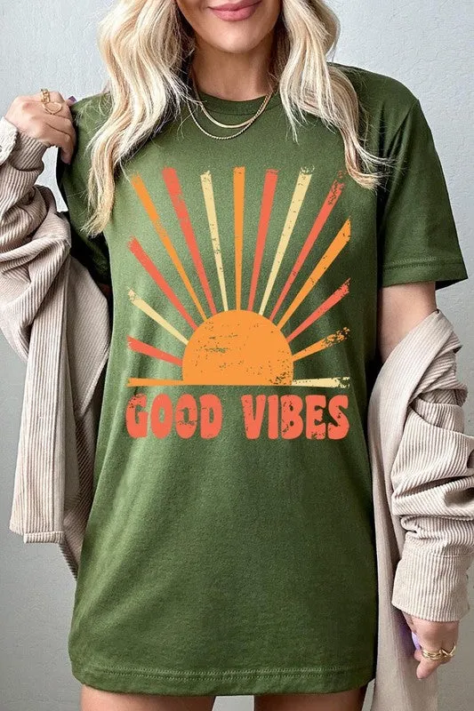 Good Vibes Sunshine Summer Graphic T Shirts