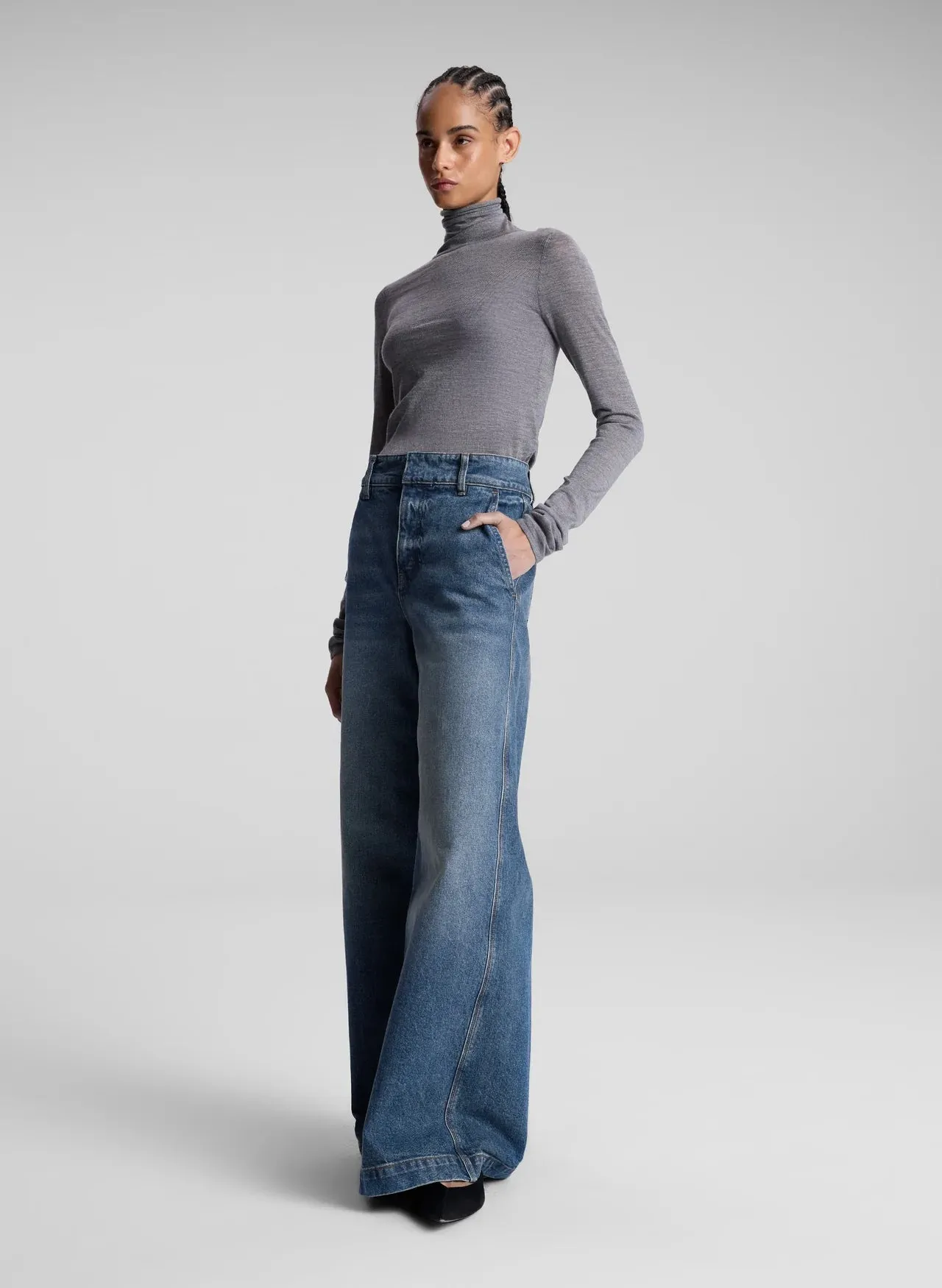 Grant Stretch Wide Leg Jean