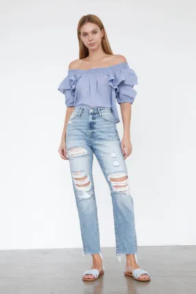 HIGH RISE MOM JEANS