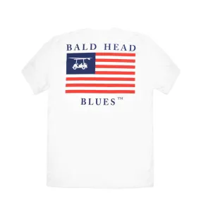 Island Tee - Youth Short Sleeve - White USA Flag