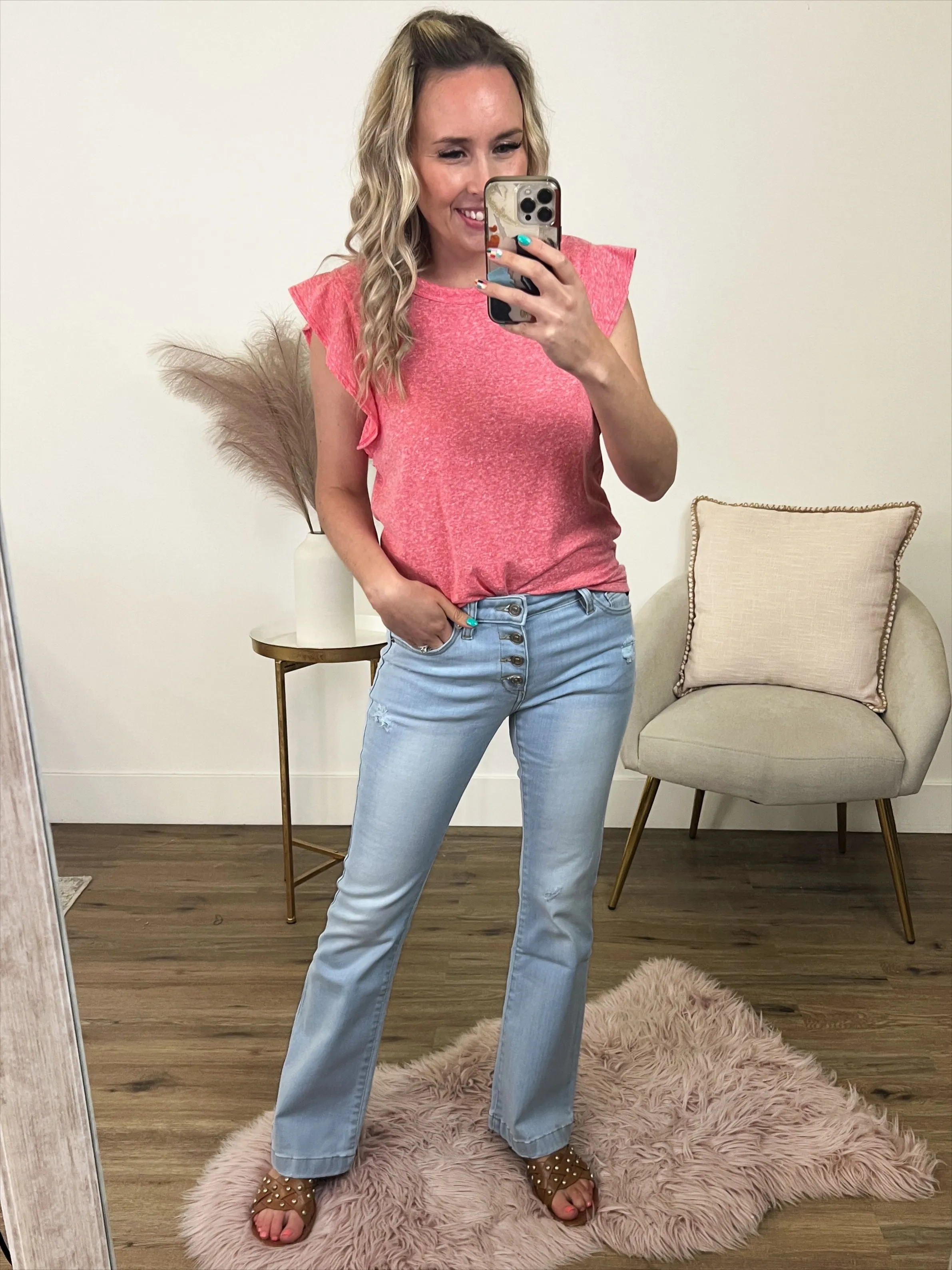 KanCan Jordan Mid Rise Flare Jeans - Petite