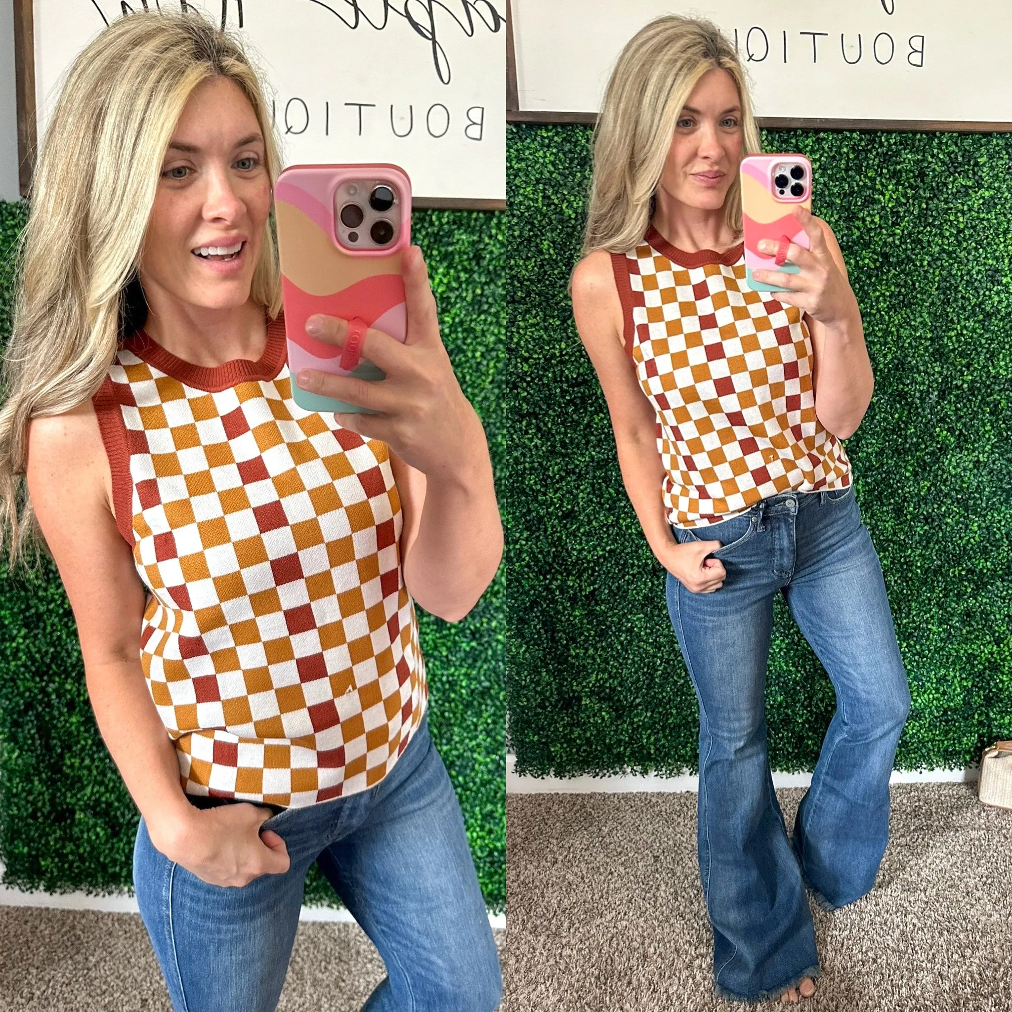 Keeping Score Checkered Tank