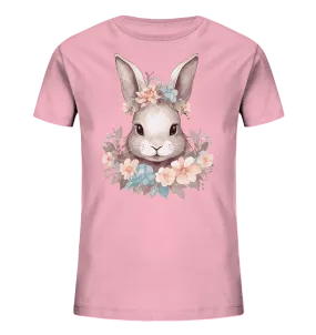 Kinder Bio-T-Shirt mit Blumen Hase Motiv "Boho Bunny"