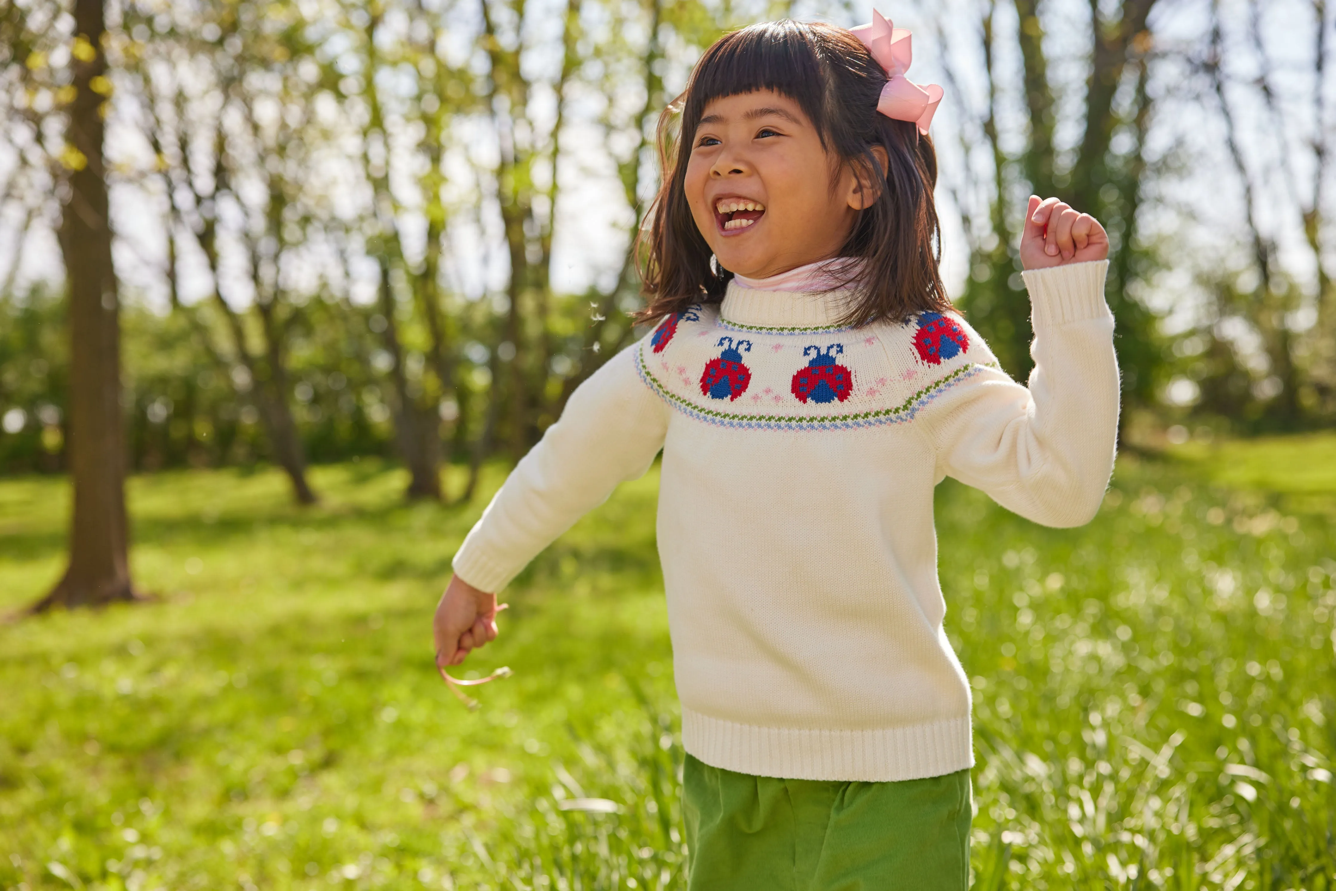 Lady Bug Fair Isle Sweater