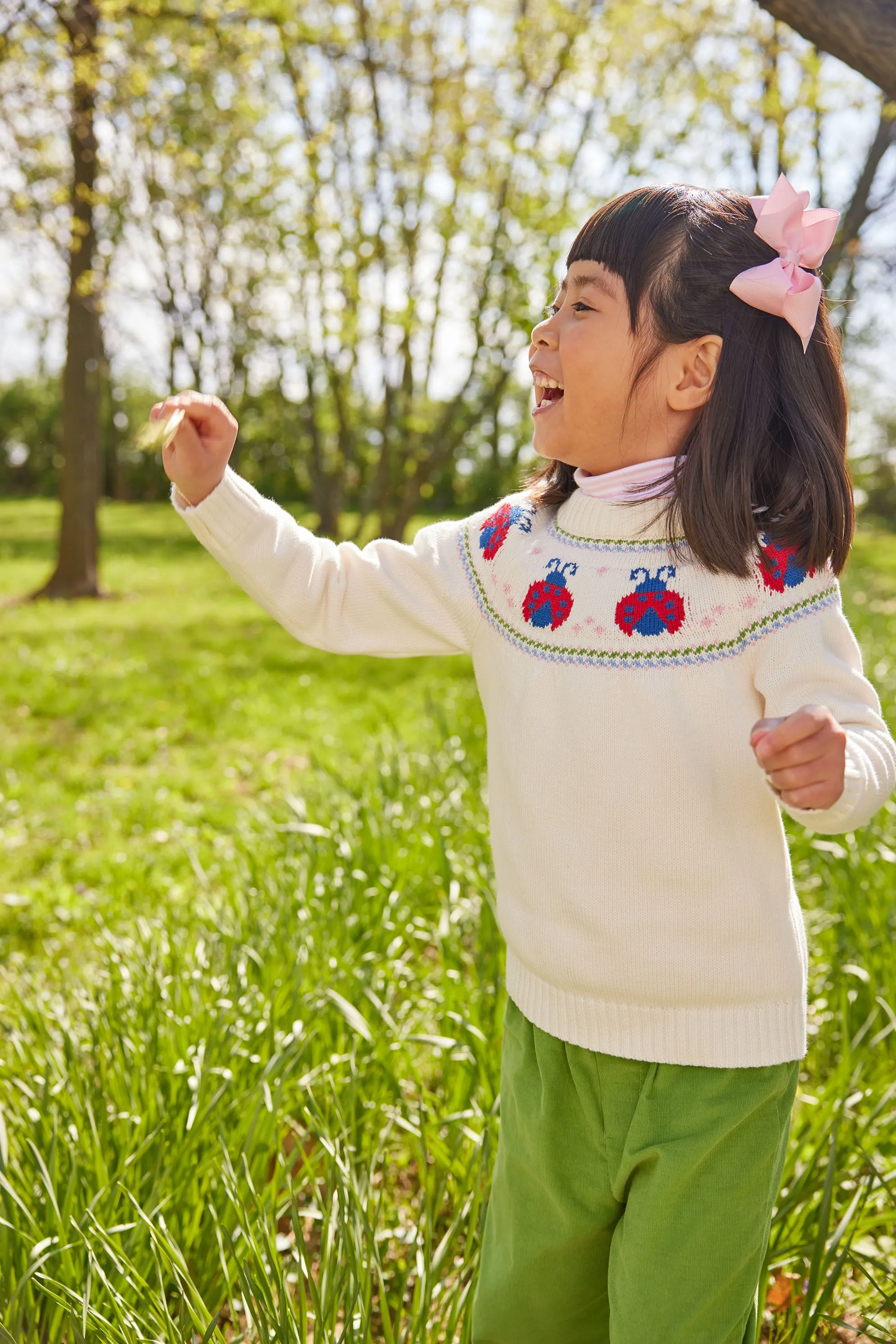 Lady Bug Fair Isle Sweater