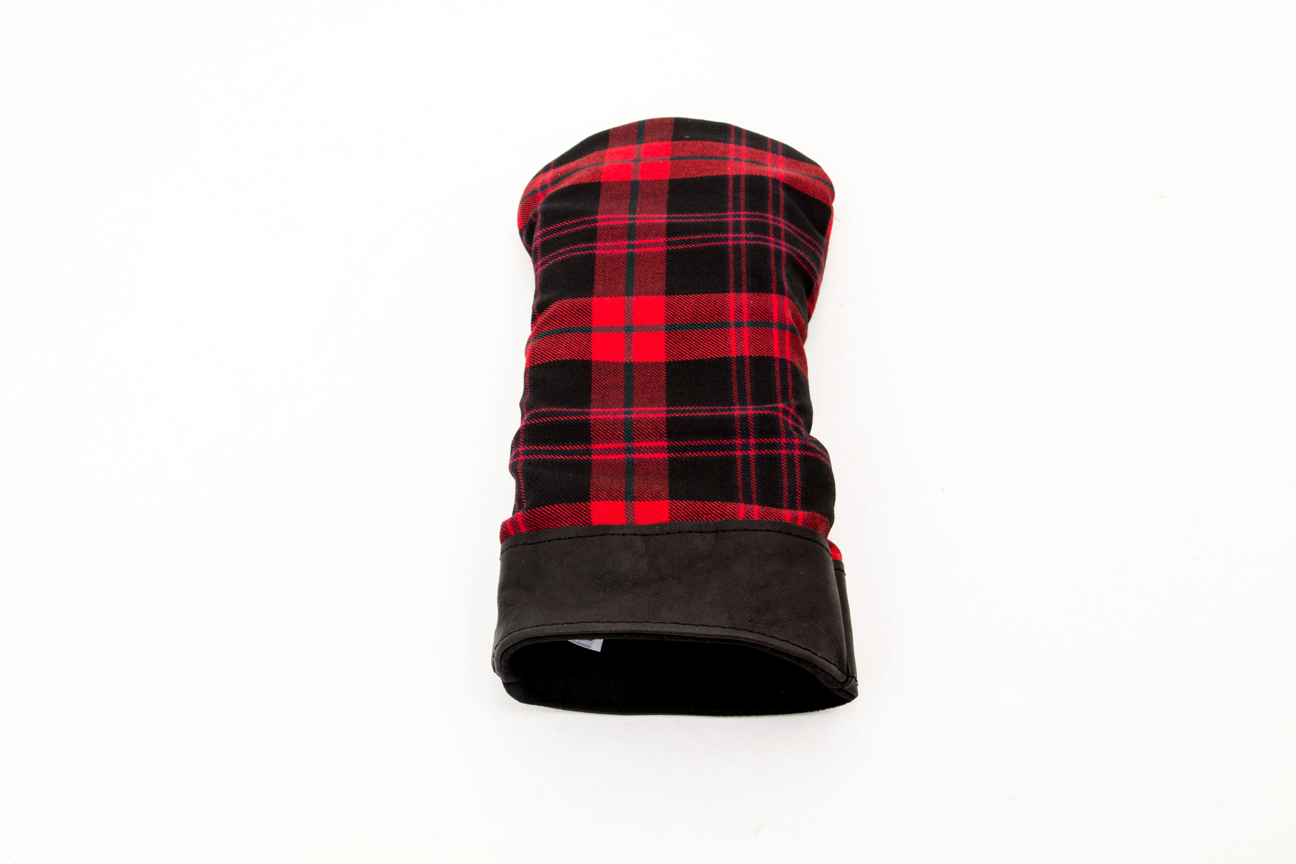 Leather and Wool Tartan Head Cover