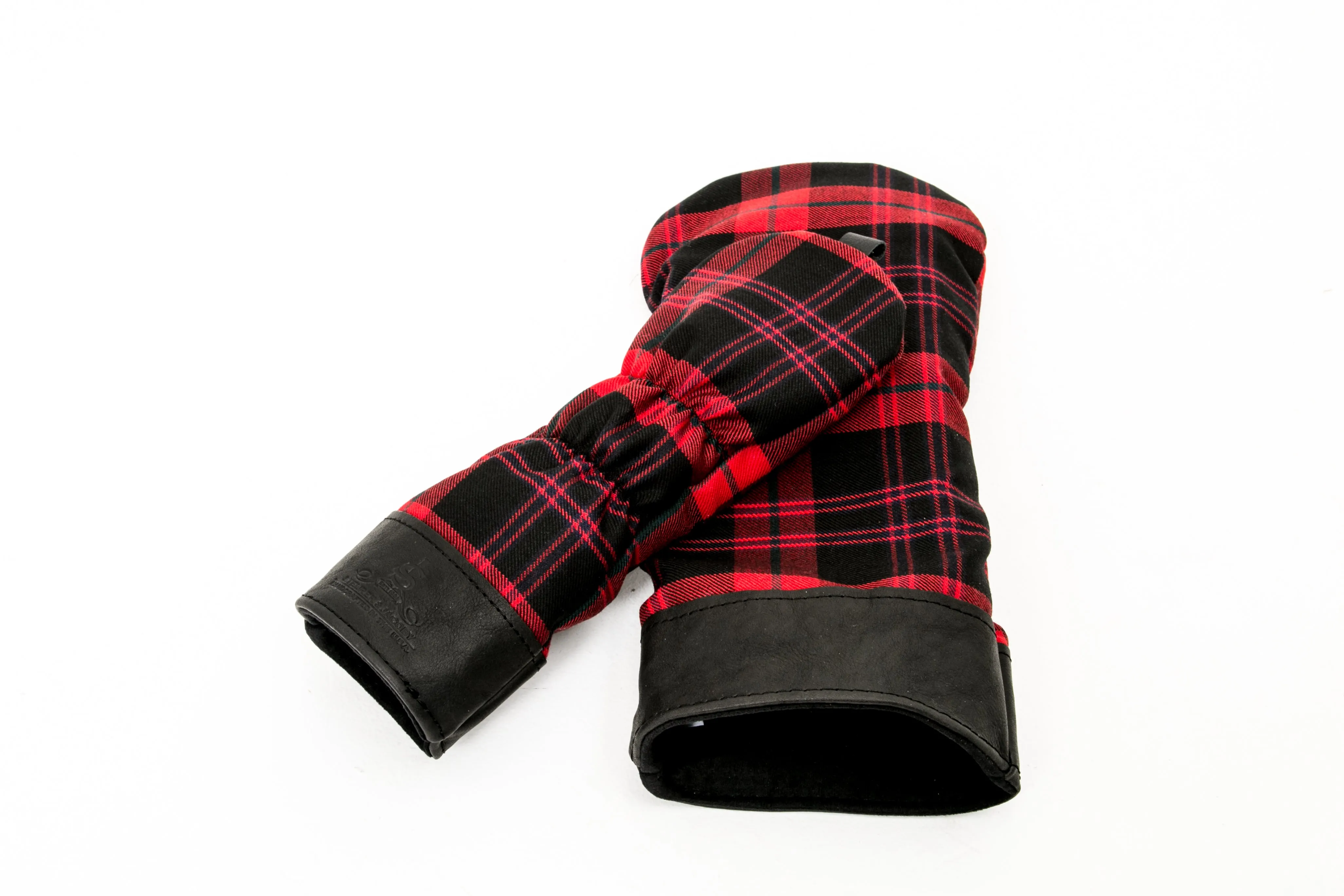 Leather and Wool Tartan Head Cover