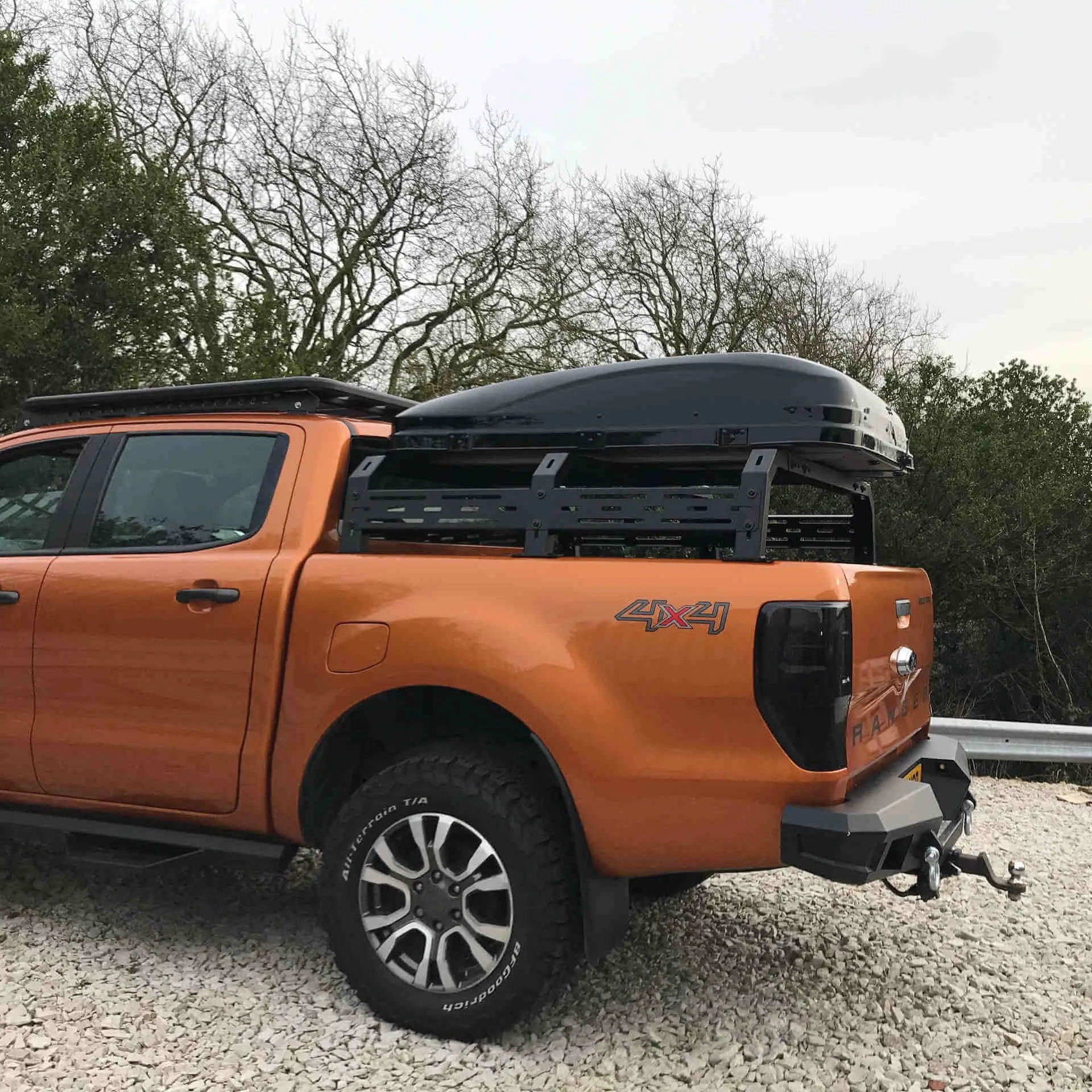 Low Height Adjustable Load Bed Roof Top Tent Cargo Rack for Ford Ranger 2012 