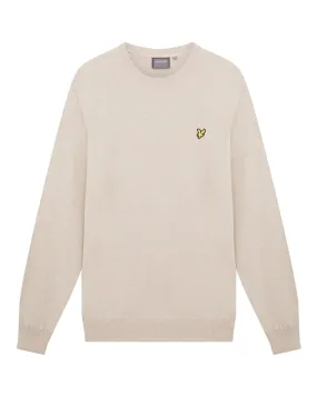 Lyle & Scott Golf Evolution Crew Knit Jumper - Warm Dust Marl