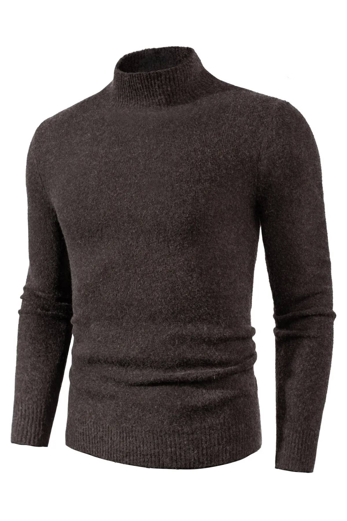 Men's Mock Turtleneck Sweater Long Sleeve Under Wool Blend Pullover Casual Sweaters