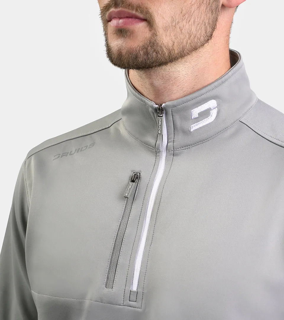 MEN'S ULTRA BLEND GOLF MIDLAYER 1/4 ZIP - LIGHT GREY