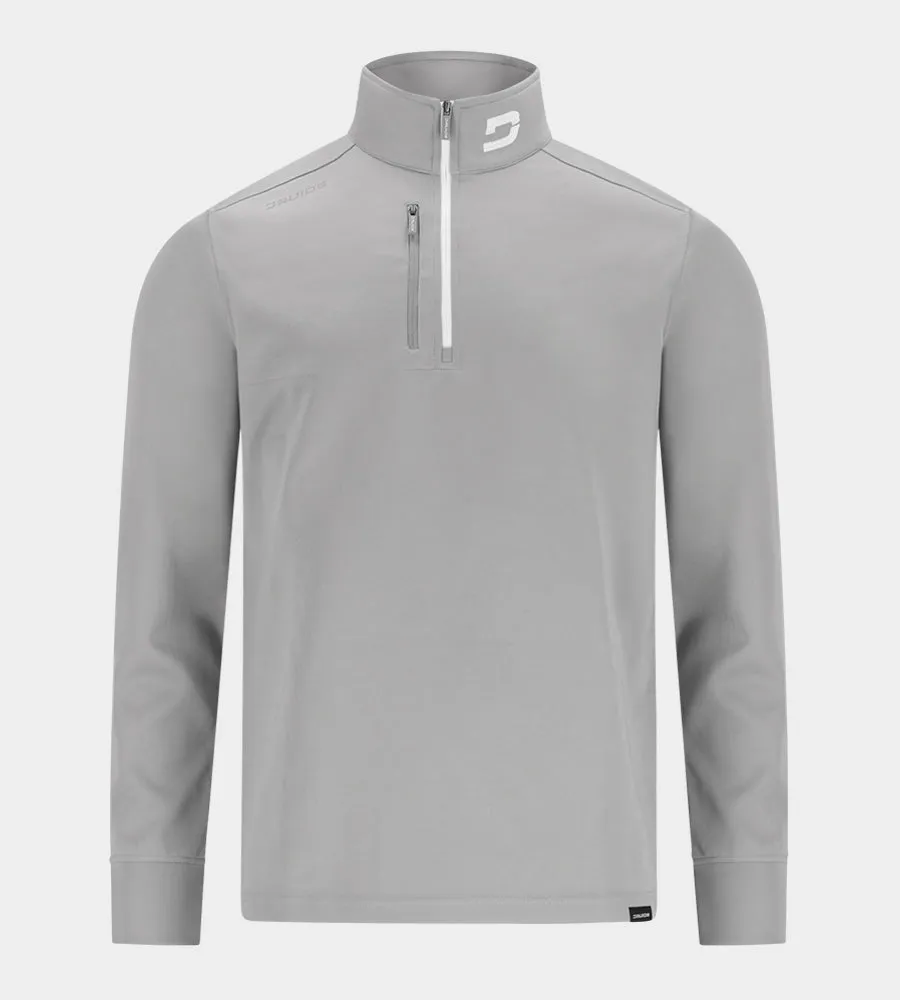 MEN'S ULTRA BLEND GOLF MIDLAYER 1/4 ZIP - LIGHT GREY