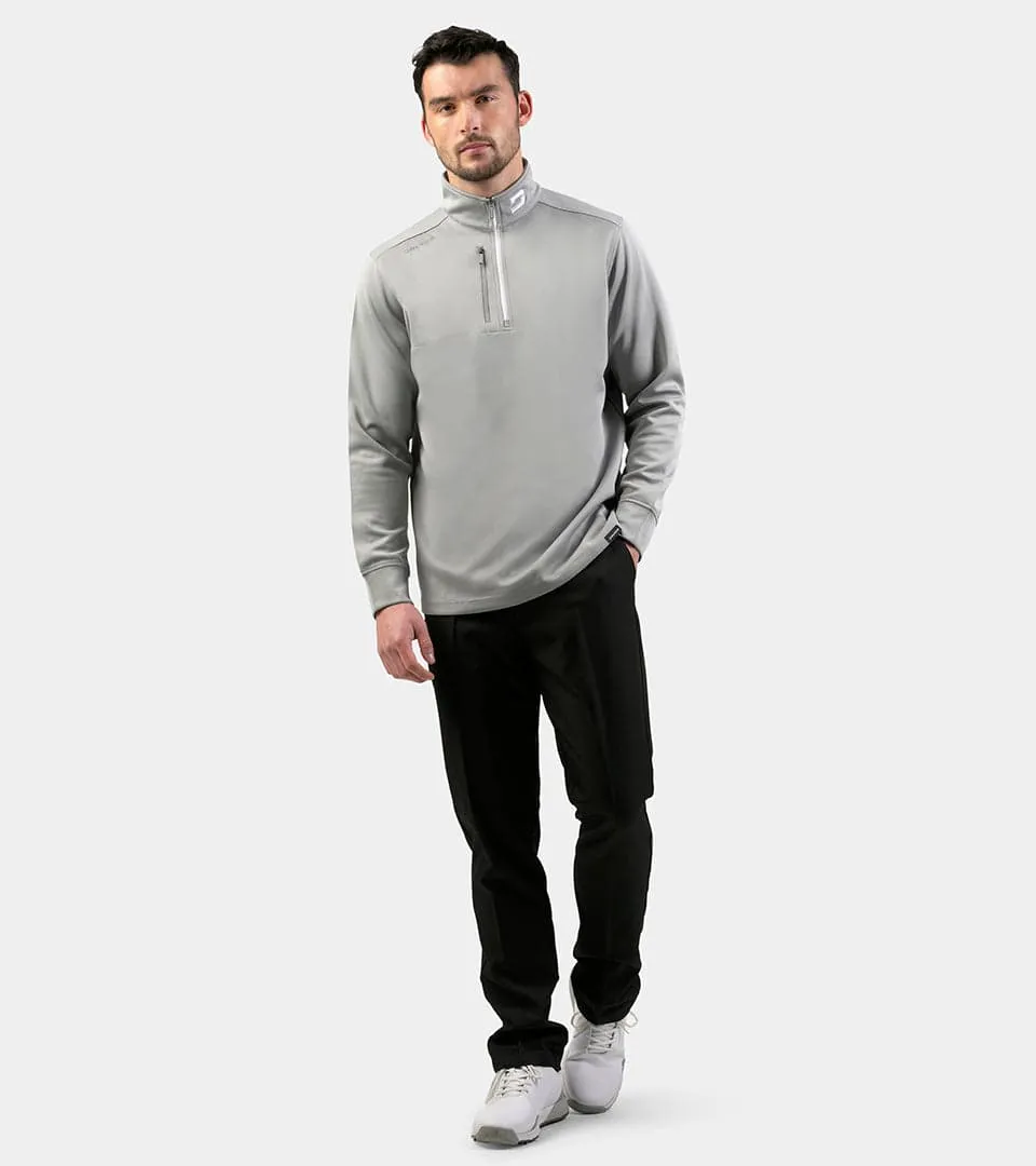 MEN'S ULTRA BLEND GOLF MIDLAYER 1/4 ZIP - LIGHT GREY