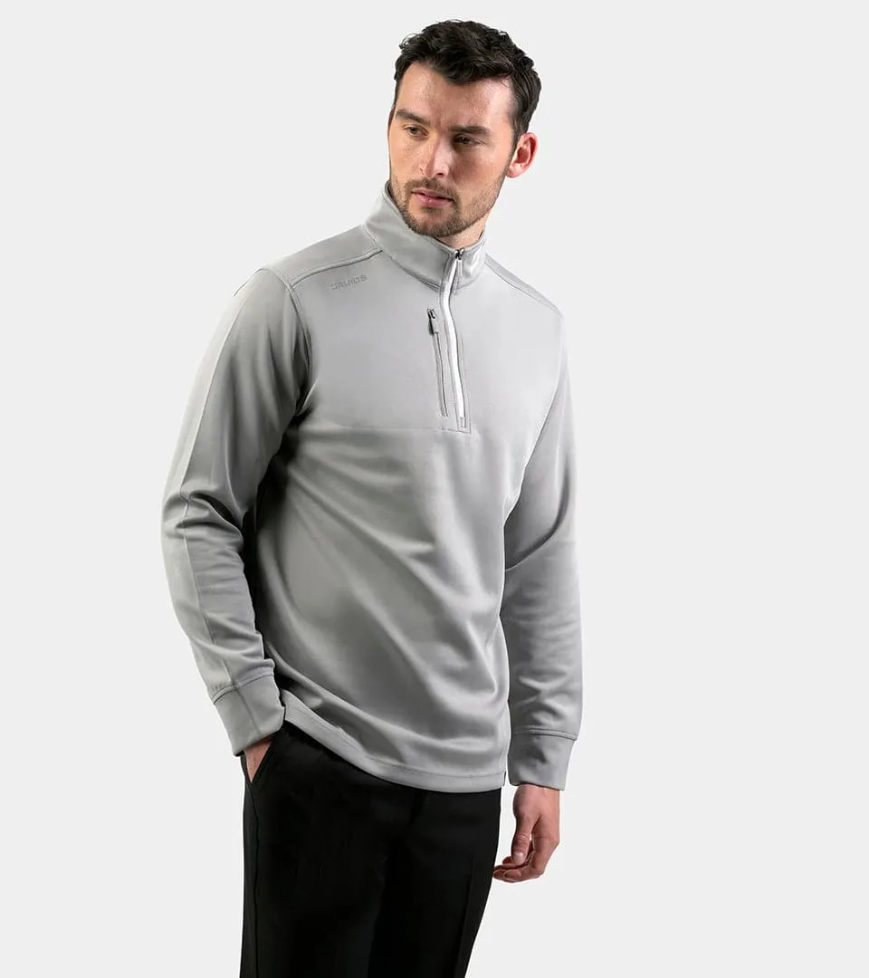 MEN'S ULTRA BLEND GOLF MIDLAYER 1/4 ZIP - LIGHT GREY