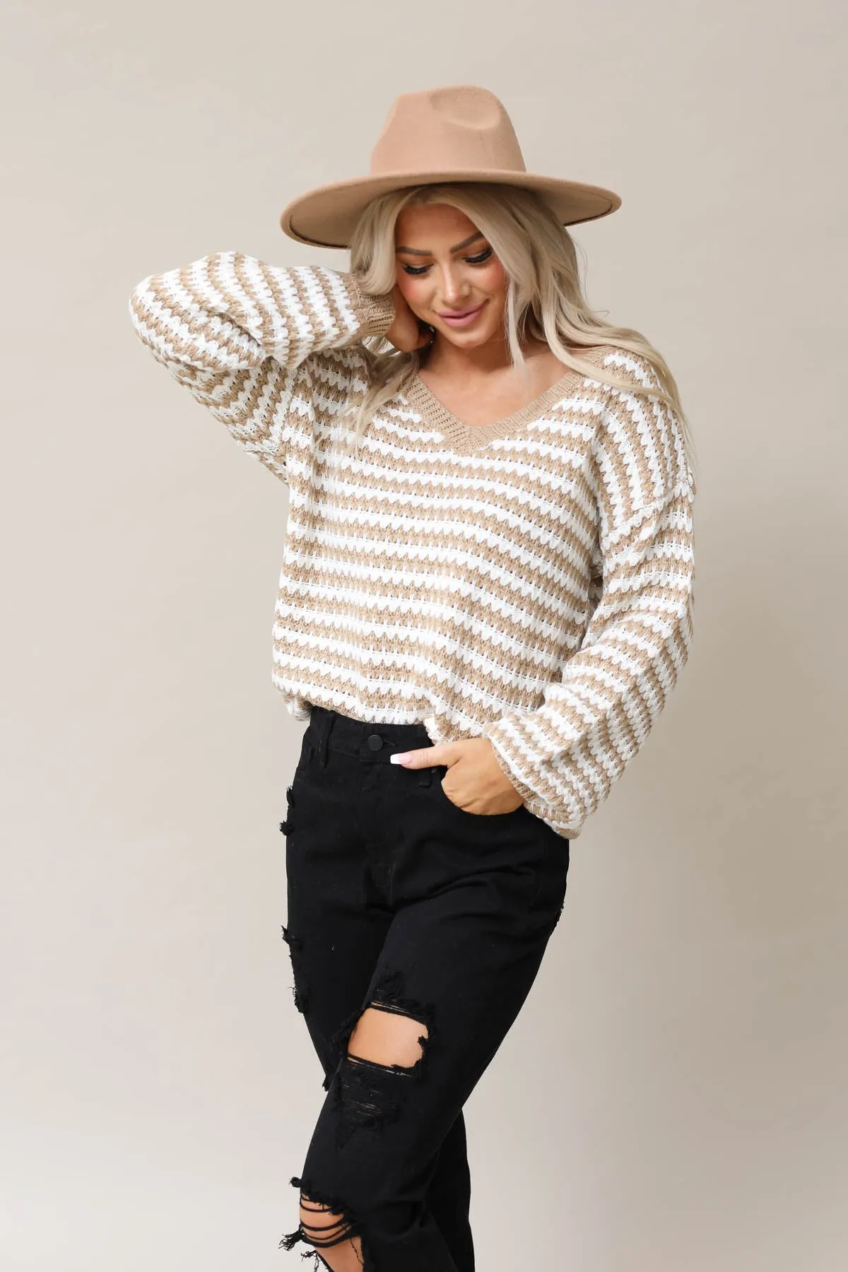 Mikol Stripe Sweater