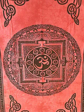 Om Mandala Twin Tapestry