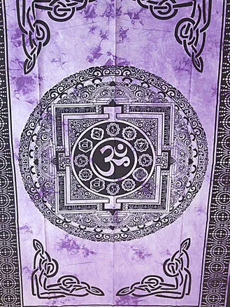 Om Mandala Twin Tapestry