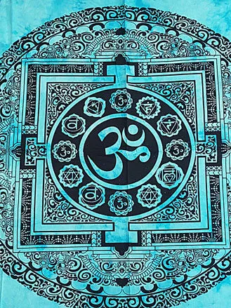 Om Mandala Twin Tapestry