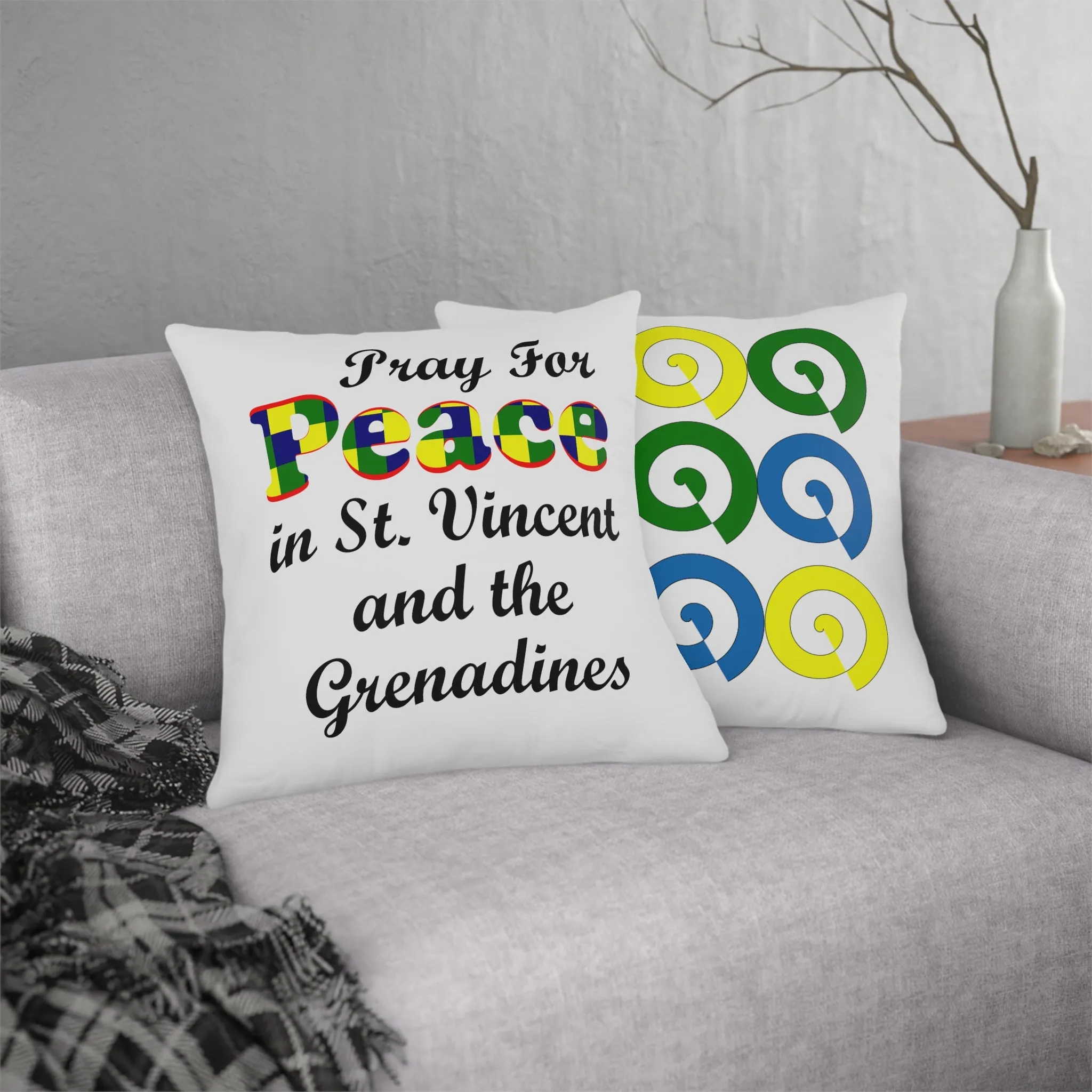 Pray For Peace in St. Vincent and the Grenadines Waterproof Pillow