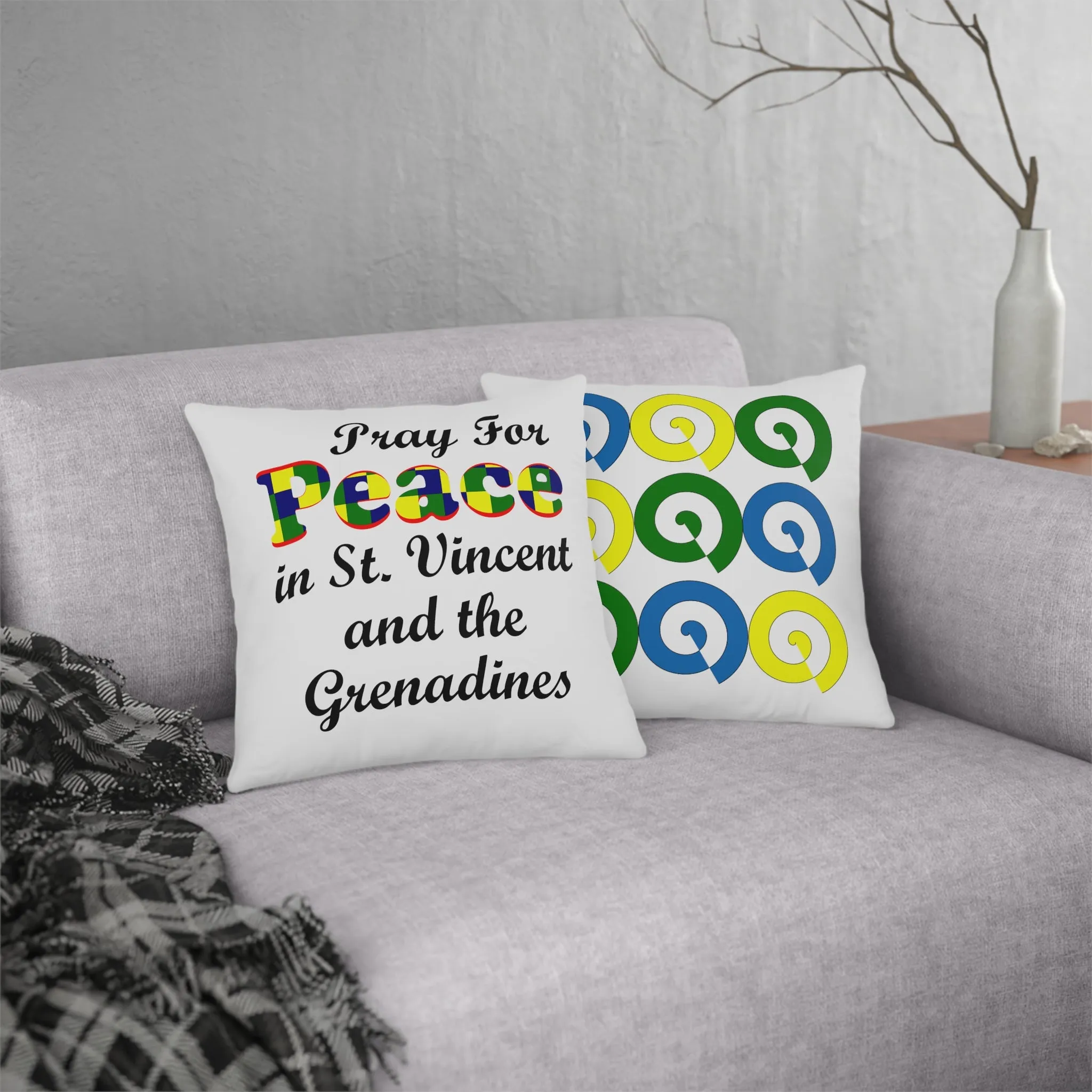 Pray For Peace in St. Vincent and the Grenadines Waterproof Pillow