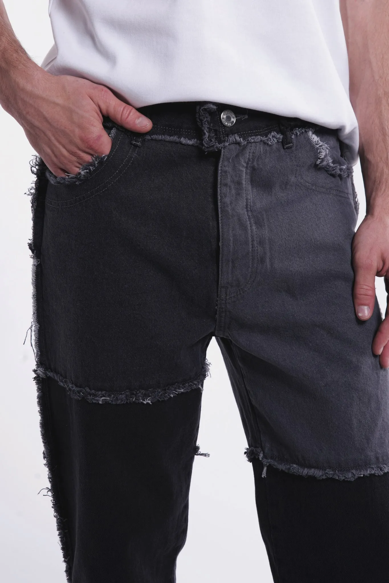 Premium Wide Fit Contrast Denim