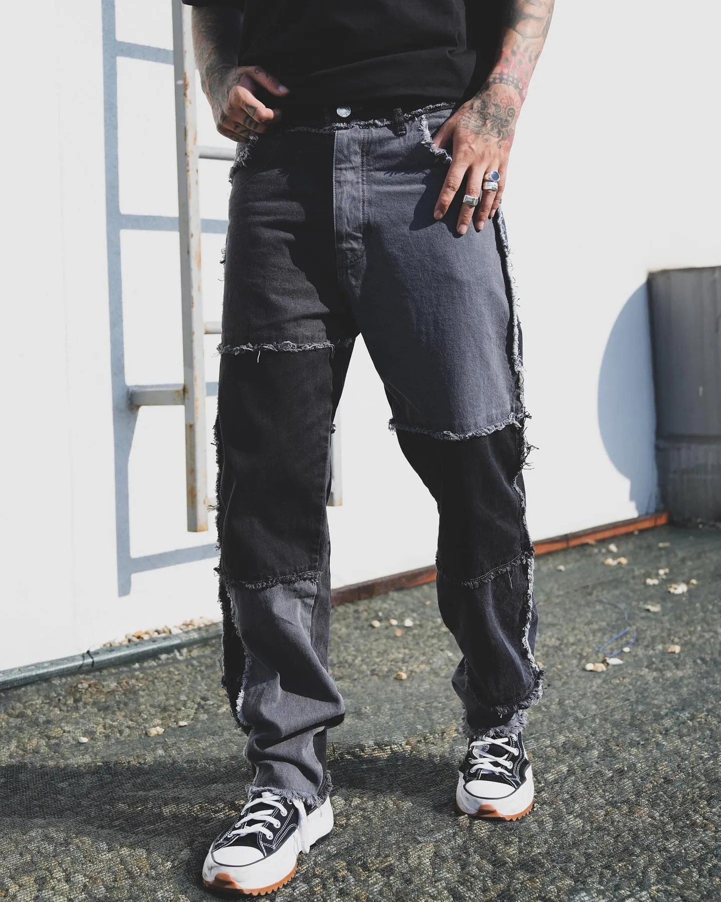 Premium Wide Fit Contrast Denim