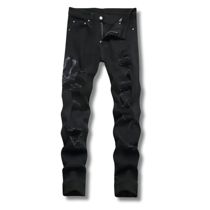 Python Black Denim: Unleash Your Urban Edge!